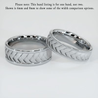 14K White Gold Men's Plain Band Video