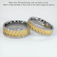 18K White & Yellow Men's Plain Band Video