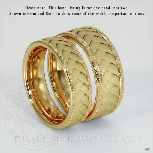 14K Yellow Gold Men's Plain Band
