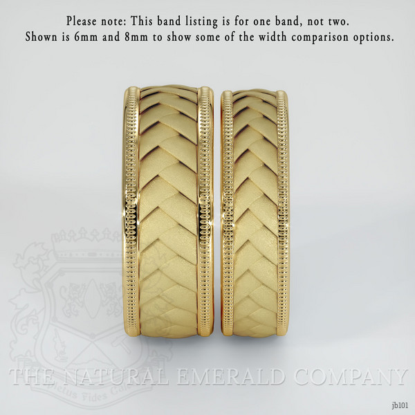 14K Yellow Gold Men's Plain Band