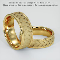 18K Yellow Gold Men's Plain Band Image