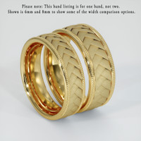 18K Yellow Gold Men's Plain Band Image