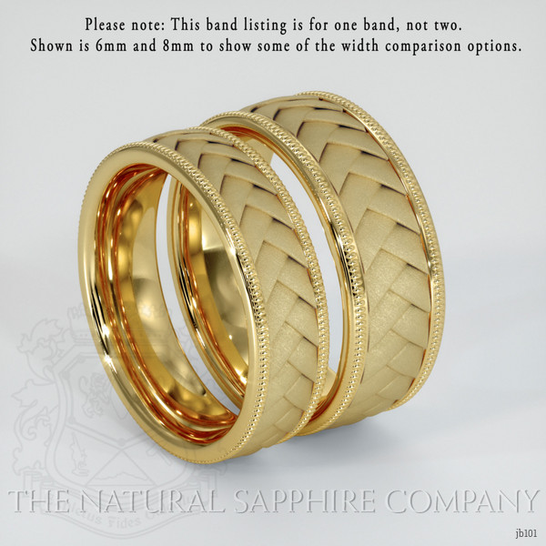 18K Yellow Gold Men's Plain Band