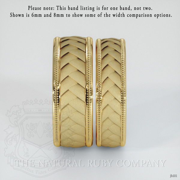 18K Yellow Gold Men's Plain Band