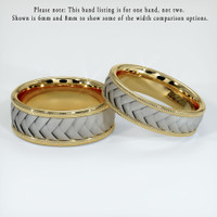 18K Yellow & White Men's Plain Band Video