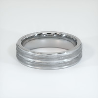 14K White Gold Men's Plain Band Video