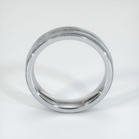 14K White Gold Men's Plain Band Image