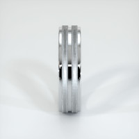 18K White Gold Men's Plain Band Image