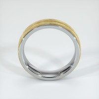 14K White & Yellow Men's Plain Band Image