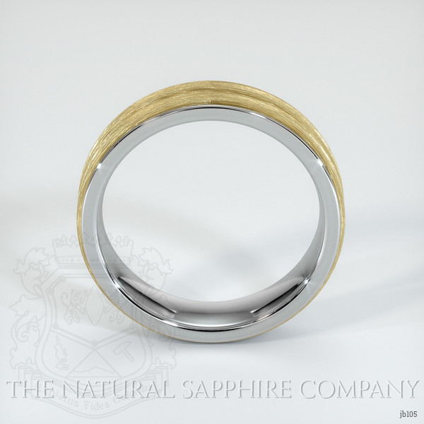 14K White & Yellow Men's Plain Band