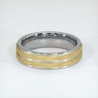 18K White & Yellow Men's Plain Band Video