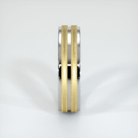 18K White & Yellow Men's Plain Band Image