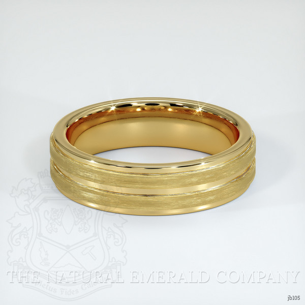 18K Yellow Gold Men's Plain Band
