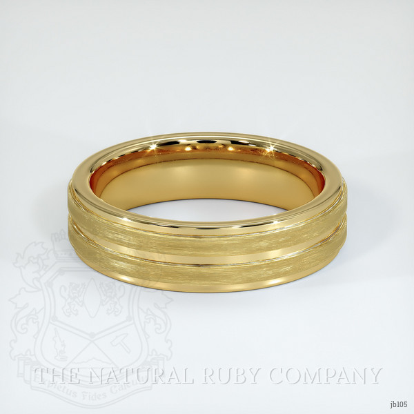 18K Yellow Gold Men's Plain Band
