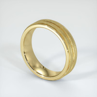18K Yellow Gold Men's Plain Band Image