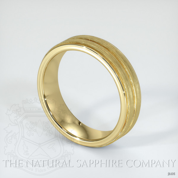 18K Yellow Gold Men's Plain Band