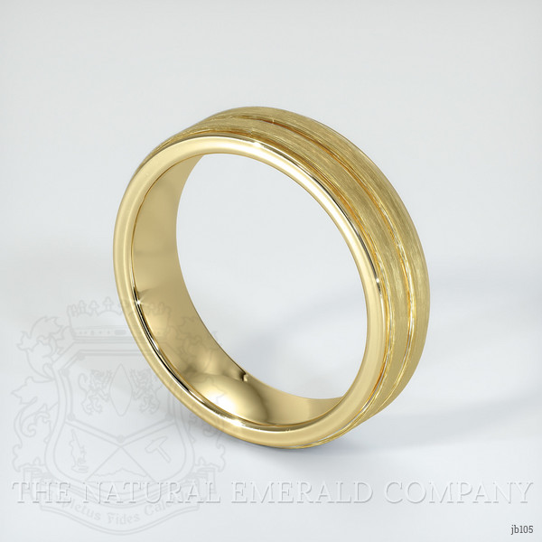 18K Yellow Gold Men's Plain Band