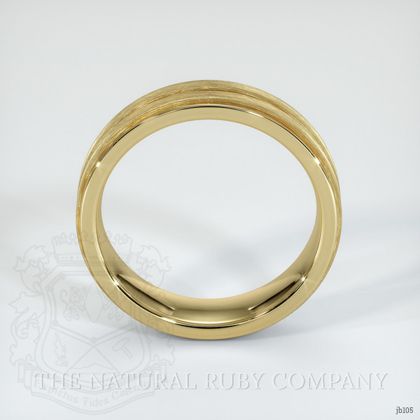 18K Yellow Gold Men's Plain Band