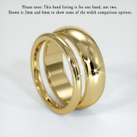 14K Yellow Gold Men's Plain Band Image