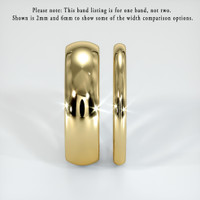 14K Yellow Gold Men's Plain Band Image