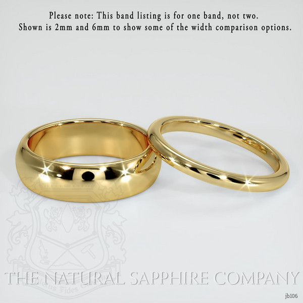 18K Yellow Gold Men's Plain Band