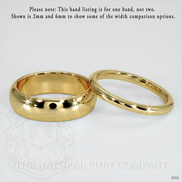 18K Yellow Gold Men's Plain Band