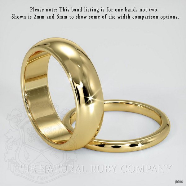 18K Yellow Gold Men's Plain Band