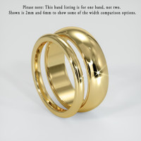 18K Yellow Gold Men's Plain Band Image