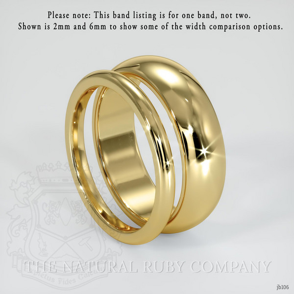 18K Yellow Gold Men's Plain Band