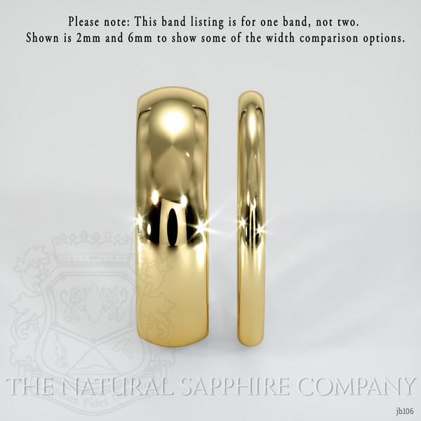 18K Yellow Gold Men's Plain Band