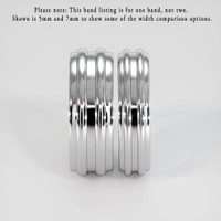 14K White Gold Men's Plain Band Image