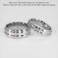 18K White Gold Men's Plain Band Video