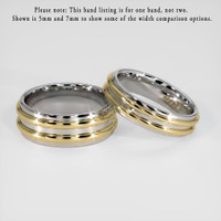 14K White & Yellow Men's Plain Band Video