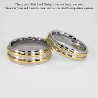 18K White & Yellow Men's Plain Band Video