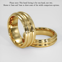 14K Yellow Gold Men's Plain Band Image