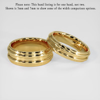 18K Yellow Gold Men's Plain Band Video