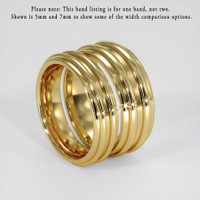 18K Yellow Gold Men's Plain Band Image