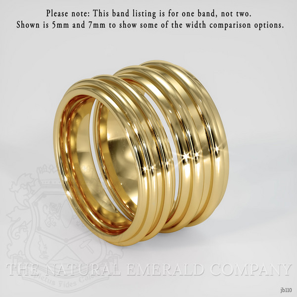 18K Yellow Gold Men's Plain Band