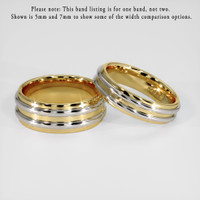 18K Yellow & White Men's Plain Band Video