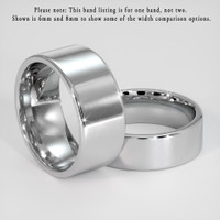 14K White Gold Men's Plain Band Video