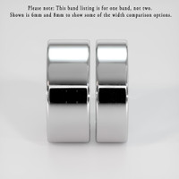 14K White Gold Men's Plain Band Image