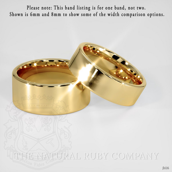 14K Yellow Gold Men's Plain Band