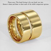 18K Yellow Gold Men's Plain Band Image