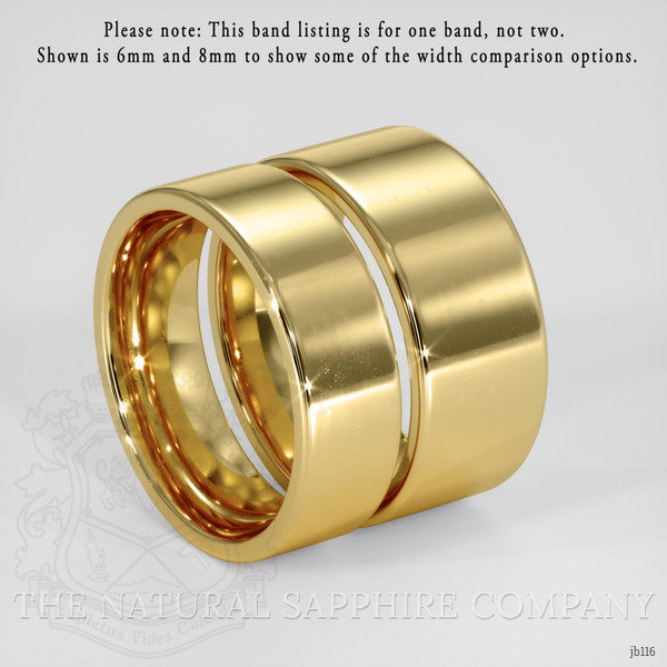 18K Yellow Gold Men's Plain Band