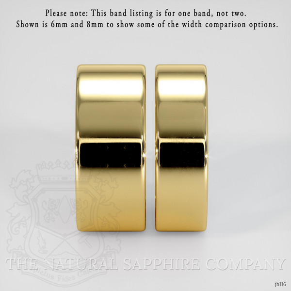 18K Yellow Gold Men's Plain Band