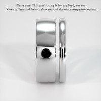 14K White Gold Men's Plain Band Image