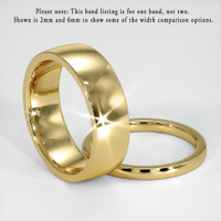 18K Yellow Gold Men's Plain Band Image