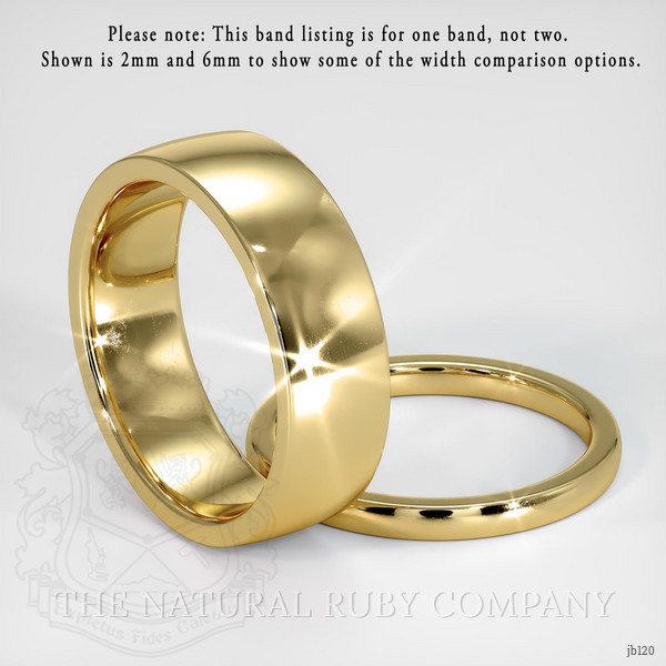 18K Yellow Gold Men's Plain Band