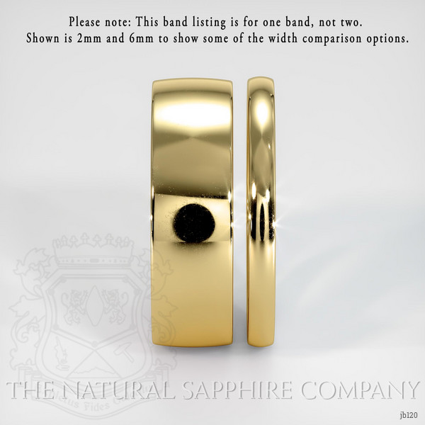 18K Yellow Gold Men's Plain Band