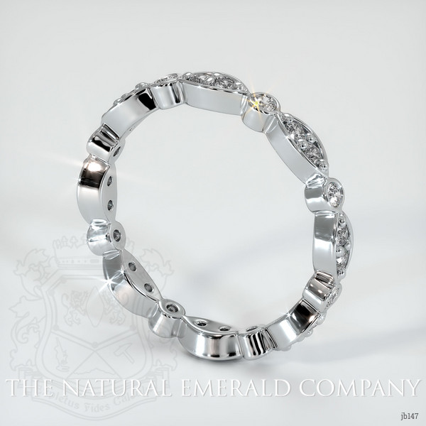 Platinum 950 Diamond and Diamond Antique Style Wedding Band